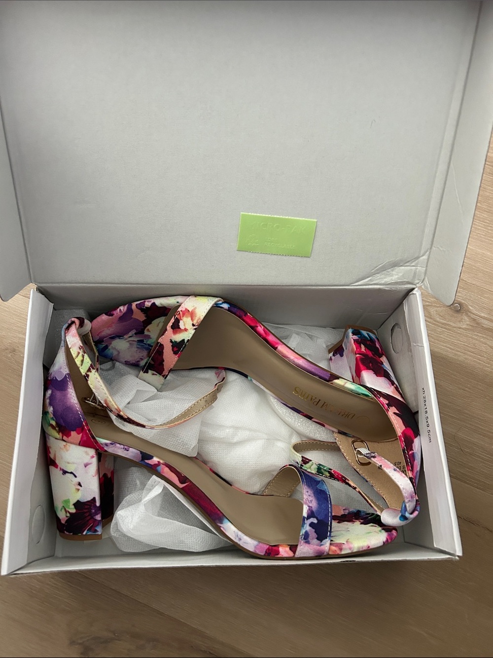 Dream Pairs Women's Chunky High Heel Pump Sandals Floral